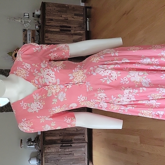 Vintage Laura Ashley Floral Print Cotton Dress - Picture 2 of 16